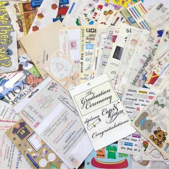 Mrs. Grossman’s Other - Vintage 90’s Scrapbook Craft Sticker & Card Quote Stickers Rub On Transfer Lot